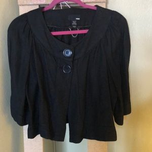 H&M Black Two Button Cape